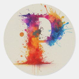 水彩スプラッシュP ラウンドシール