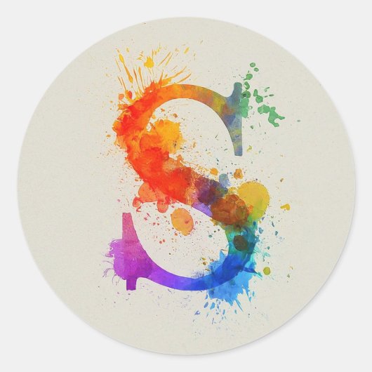 水彩スプラッシュS ラウンドシール (正面)