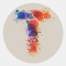 水彩スプラッシュT ラウンドシール