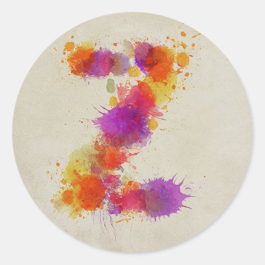 水彩スプラッシュZ ラウンドシール (正面)