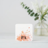 水彩スプラット スクエア名刺 (スタンド正面)