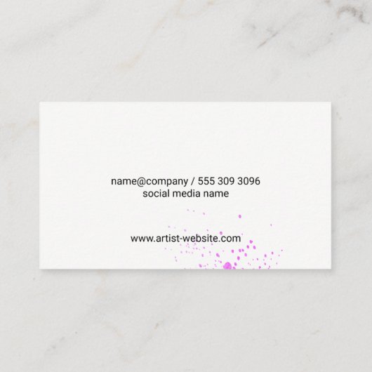 水彩スプラット 名刺 (裏面)