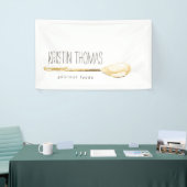 水彩スプーンケータリング、シェフバナー 横断幕 (トレードショー)