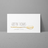 水彩スプーンケータリング、シェフビジネスカード 名刺