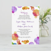 水彩スプ絵を描レット結婚式招待状 招待状 (スタンド正面)