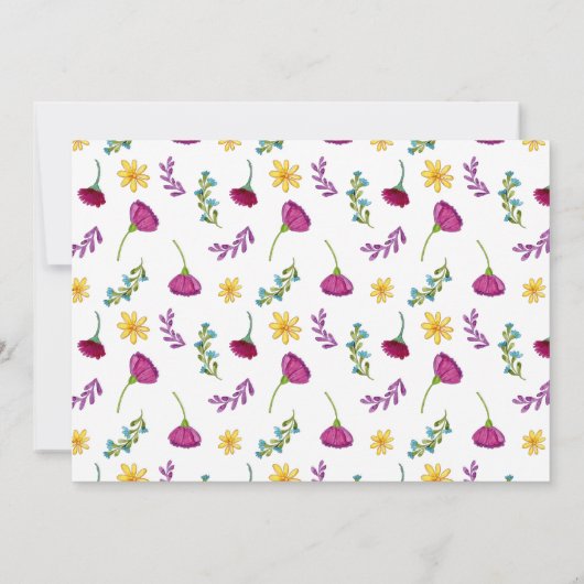 水彩スペインのフローラ結婚Fiestaの写真 セーブザデート (裏面)