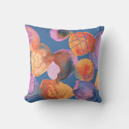 水彩スポッジ，ソフトカラー，抽象芸術 クッション