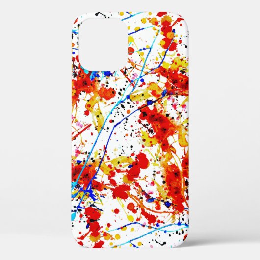 水彩スポットホワイト背景パターン Case-Mate iPhoneケース (裏面)