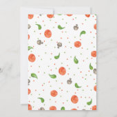 水彩スライスピザ誕生日パーティーの招待 招待状 (裏面)