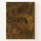 水彩スリンガースパニエル犬モノグラム ノートブック (裏面)