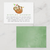 水彩スローガン テーマのベビーシャワー ディスプレイシャワー エンクロージャーカード (正面/裏面)