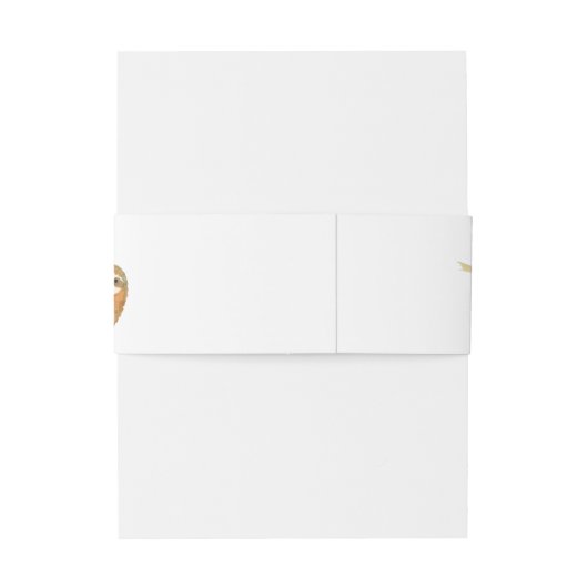 水彩スロースをテーマにしたベビースシャワー 招待状ベリーバンド (裏面例)