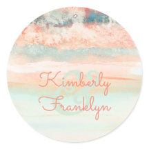 水彩スワッシュピンクシーブルー結婚ズ