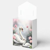 水彩スワンレイクピンクロータスフローラベビーシャワー フェイバーボックス (オープン)