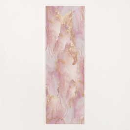 水彩セラピナピンクと金ゴールドヨガマット ヨガマット
