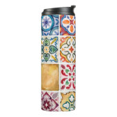 水彩セラミックタイル収集。スクエアビンタグ タンブラー (回転左)