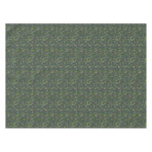 水彩セージカラフルユーカリ葉パターン テーブルクロス (正面(横))