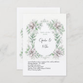 水彩セージフローラ結婚式招待状 招待状 (正面/裏面)