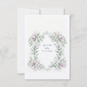 水彩セージフローラ結婚式招待状 招待状 (裏面)