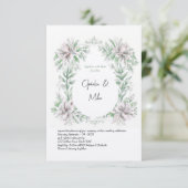 水彩セージフローラ結婚式招待状 招待状 (スタンド正面)
