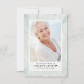 水彩セージ写真葬式悔やみや弔慰ありがとう カード (正面)