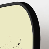 水彩ゼブラヘッドの装飾 ピックルボールラケット (左詳細)