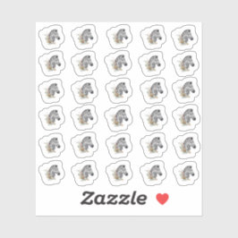 水彩ゼブラミニシール シール