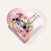 水彩ゼブラ及びフローラリース ノートブック (正面)