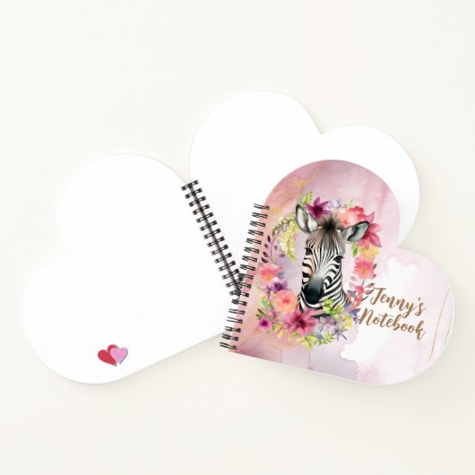 水彩ゼブラ及びフローラリース ノートブック (内部)