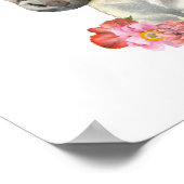 水彩ゼブラ、サファリ風ベビー部屋インテリア、子供部屋  ポスター (角)