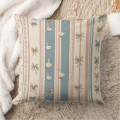 水彩ソフトアヒル & フラワーリアル ダブルサイド クッション (ブランケット)