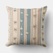 水彩ソフトアヒル & フラワーリアル ダブルサイド クッション (正面)