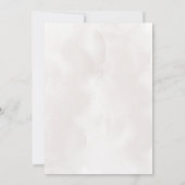 水彩ソフトピンク花のビーチダスティーブルーウェディング 招待状 (裏面)