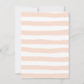 水彩ソフトピーチバラブライダルシャワー 招待状 (裏面)