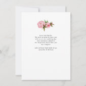 水彩ソフトペオニーフラワー サンキューカード (裏面)