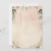 水彩ソフトローズのファーストホーリーコミュニオン 招待状 (裏面)