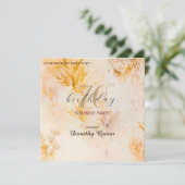 水彩ソフト紅葉サプライズ誕生日 招待状 (スタンド正面)