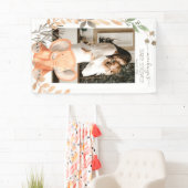 水彩ゾウサファリベイビーシャワー 横断幕 (インサイチュ)