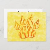 水彩タイガーポープリントカスタム ポストカード (正面/裏面)