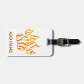 水彩タイガーポープリントカスタム ラゲッジタグ (正面横)