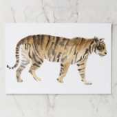 水彩タイガー歩く ペーパーパッド (正面)