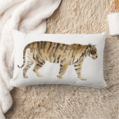 水彩タイガー歩く ランバークッション (ブランケット)