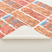 水彩タイキハワイトテムシームレスパターン シェルパブランケット (3/4)