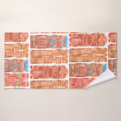 水彩タイキハワイトテムシームレスパターン バスタオル (バスタオル)