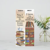 水彩タイプライター本おもしろい引用文ブックマーク カード (スタンド正面)