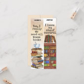 水彩タイプライター本おもしろい引用文ブックマーク カード (正面/裏面インサイチュ)