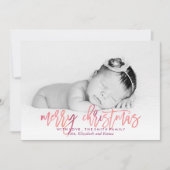 水彩タイポグラフィクリスマスフォト シーズンカード (正面)