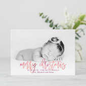 水彩タイポグラフィクリスマスフォト シーズンカード (スタンド正面)