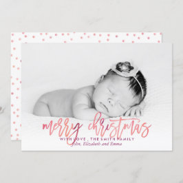 水彩タイポグラフィクリスマスフォト シーズンカード