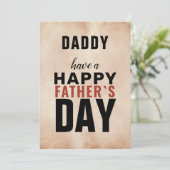 水彩タイポグラフィダディーハッピーファーザーズデイ シーズンカード (スタンド正面)